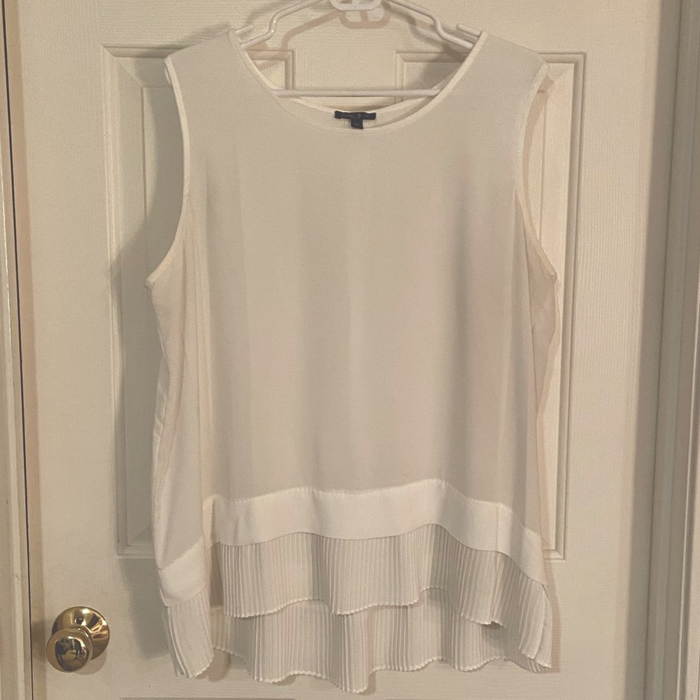 White sheer tank top